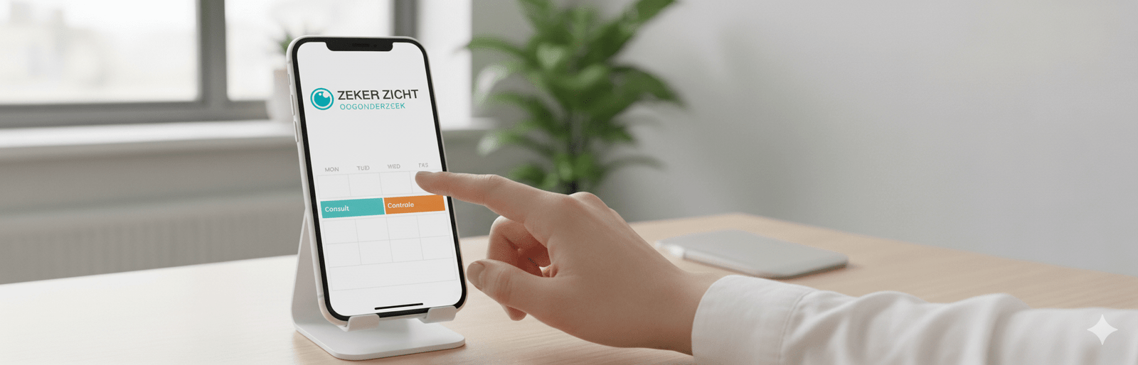 Online agenda voor het plannen van een afspraak.