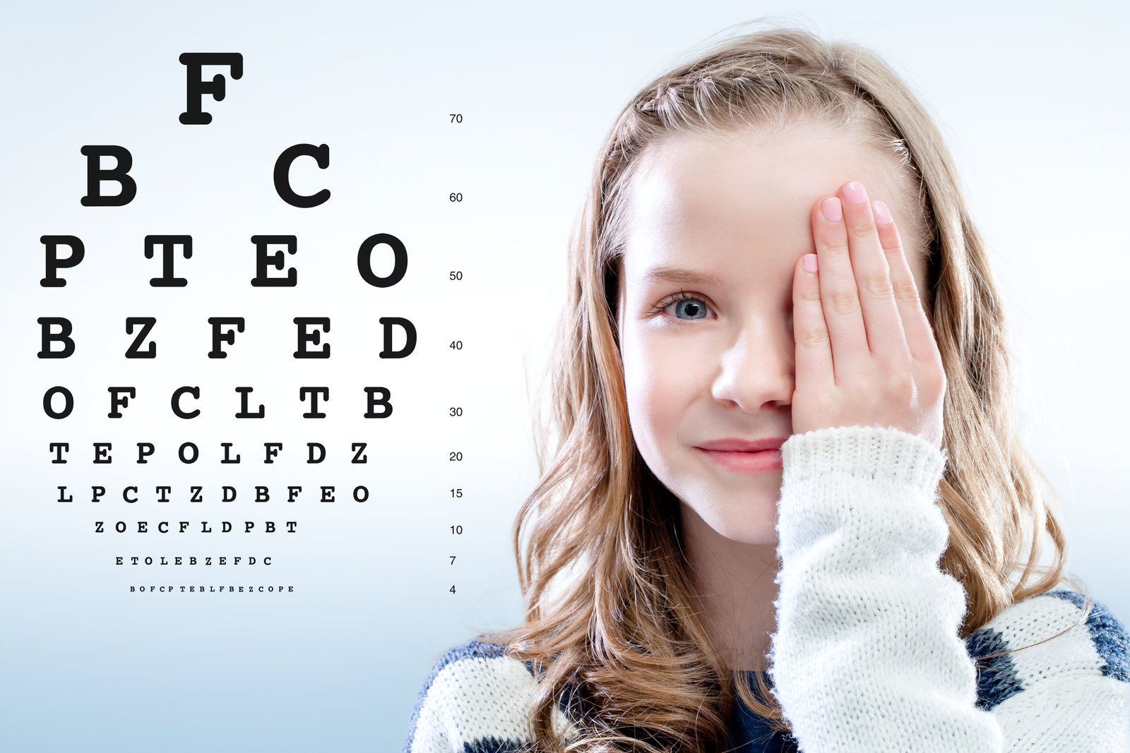 Kind bij een oogonderzoek door de optometrist in Amsterdam